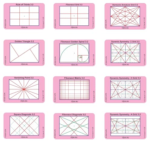 3:2 Directors Viewfinder Set, 12 Layouts, 12 Cards Set - Full 3:2 Only