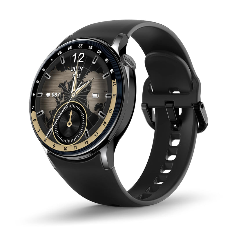 Sense 6 Advanced Health and Fitness Smartwatch with Tools to Manage Stress and Sleep, SpO2, 24/7 Heart Rate and 100+ Sports Mode,1.43" AMOLED SCREEN, IP68 Waterproof Smart Watch for Women Men, Black