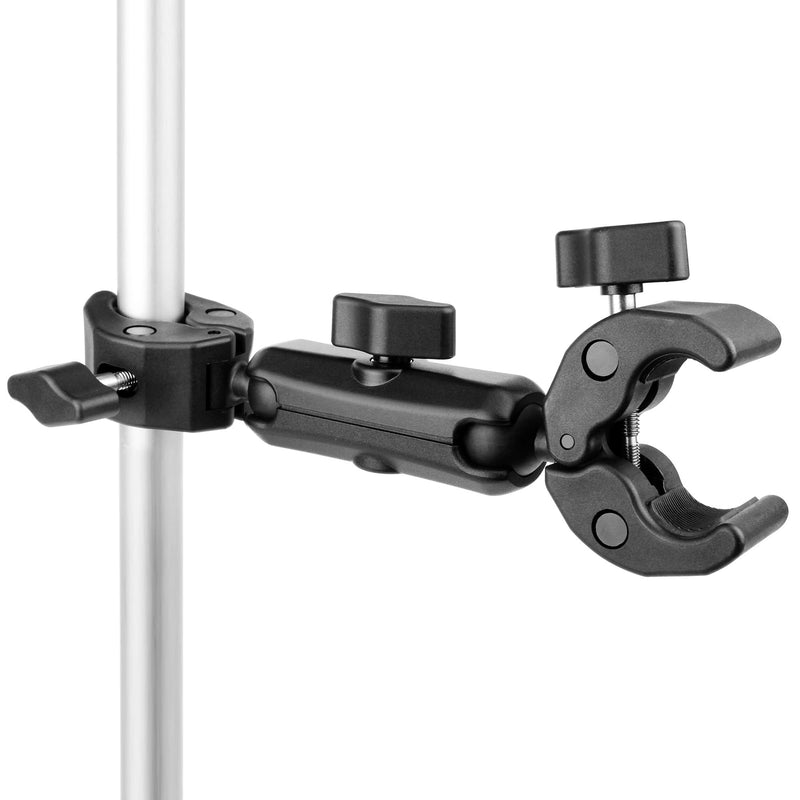 [AUSTRALIA] - GEPULY Umbrella Clamp for Chair 5.5lb Load, 20-50mm Double Super Camera Mount, Aluminum Magic Arm Dual Ball Head Heavy Duty for Handlebar/Tripod/Stroller Wheelchair/Desk/Pole/Cross Bar/Motorcycle 2 Clamps 