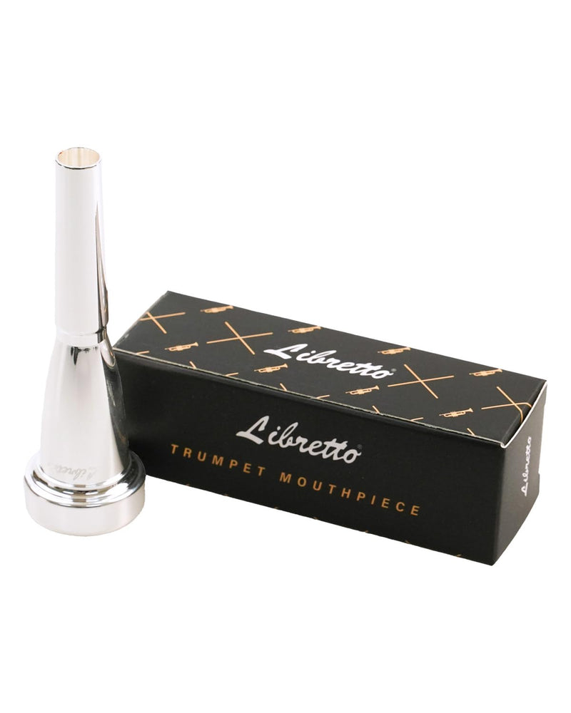 Libretto 3C Bullet Shape Trumpet Mouthpiece, Silver Plated, Compatible with C and B♭ Trumpets, Designed for Advanced Players