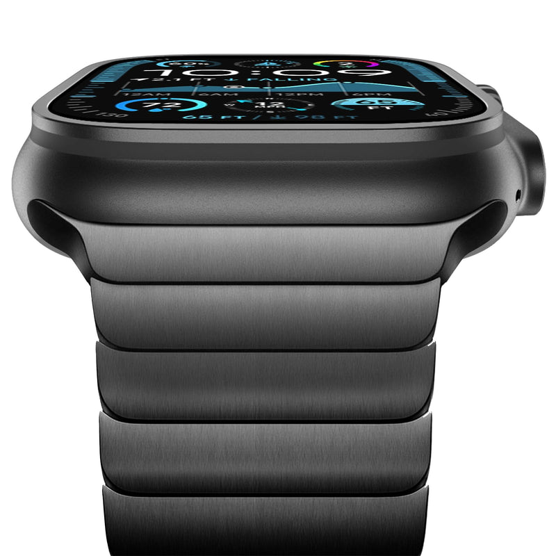 NewWays Titanium Link Bracelet Band for Apple Watch Ultra 3 2 1, Series3-11 | Premium Titanium, Lightweight Comfort, Exceptional Strength, Skin-Friendly, Built to Last Black Grade 2 Titanium 42mm(Series 3)/44mm/45mm/46mm/49mm