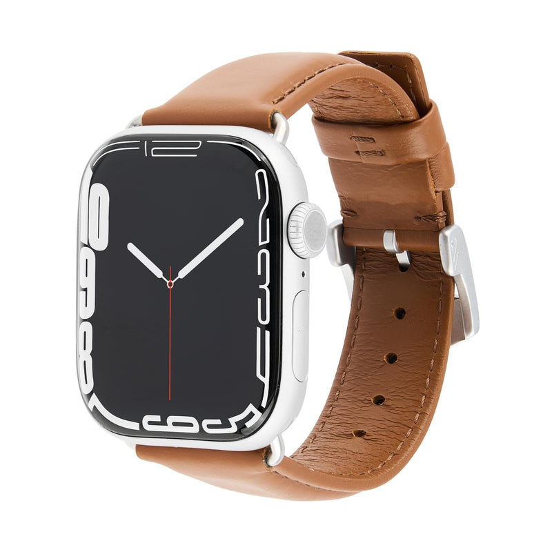 Case-Mate Apple Watch Leather Band for Women - Compatible with 38mm - 42mm iWatch Series 11/10/9/8/7/6/5/4/3/2/1 and SE - Signature Premium Leather Band Strap - Easy to Install and Remove - Cognac