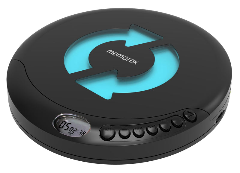 [AUSTRALIA] - Memorex MX-DM80 Portable CD Player | Compact Disc Player with Anti-Shock Technology | LCD Display, Stereo Earbuds, Low Battery Indicator | CD/CD-R/RW Compatible for Personal Music 