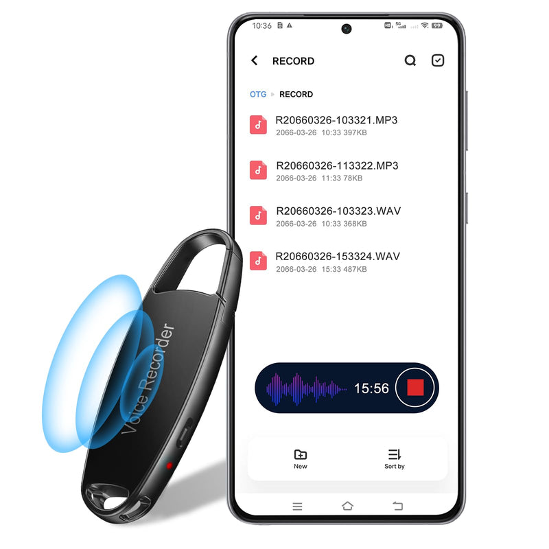 [AUSTRALIA] - 64GB Digtial Voice Recorder with Playback, 1536kbps Vormooi Metal Voice Activated Tape Recorder with DSP Noise Reduction Chip, Clear Recordings Ideal for Your Personal Study Record 64GB 