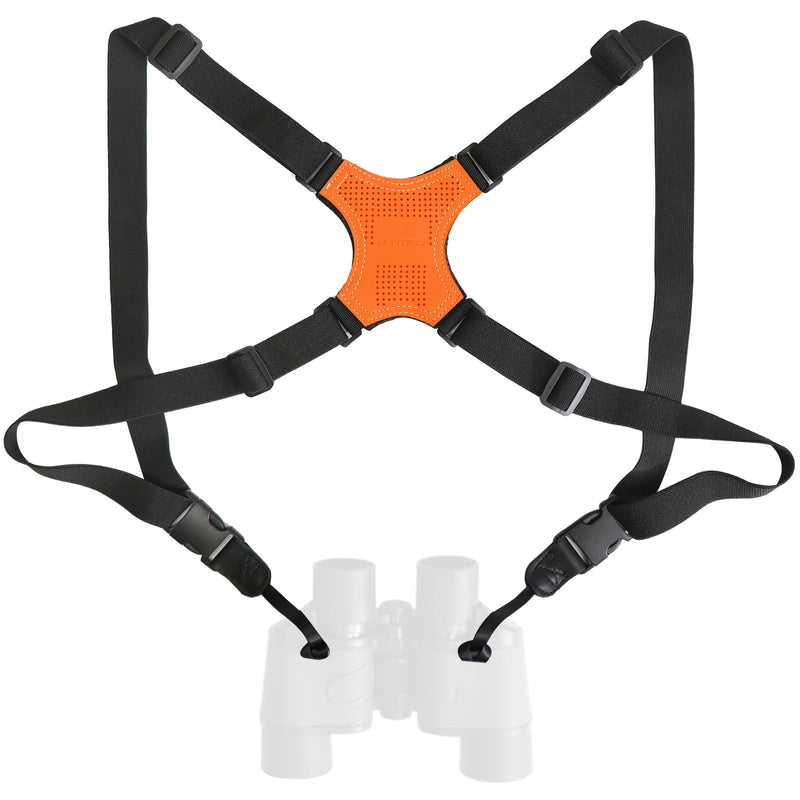 HUNTPAL Binocular Harness Strap for Hunting and Birding Wacthing, X-shaped Decompression Cross Body, Fit for Rangefinder Orange
