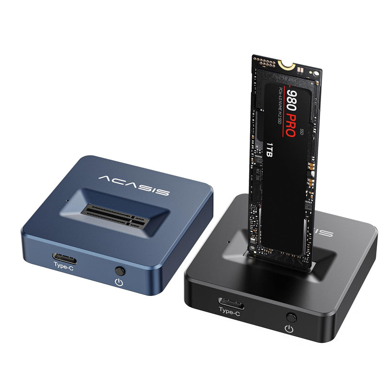ACASIS NVME SSD Reader Adapter, Aluminium Alloy Housing Fast Heat Dissipation, NVME to USB Docking Station, M.2 SSD to USB Adapter 10Gbps, Support M.2 (M Key) NVMe SSD and (B+M Key) SATA-Based SSD