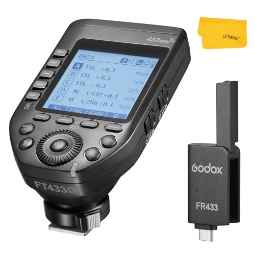 GODOX FT433 C TTL Wireless Flash Trigger for Canon, 433MHz Transmitter FT433 Flash Trigger for Canon