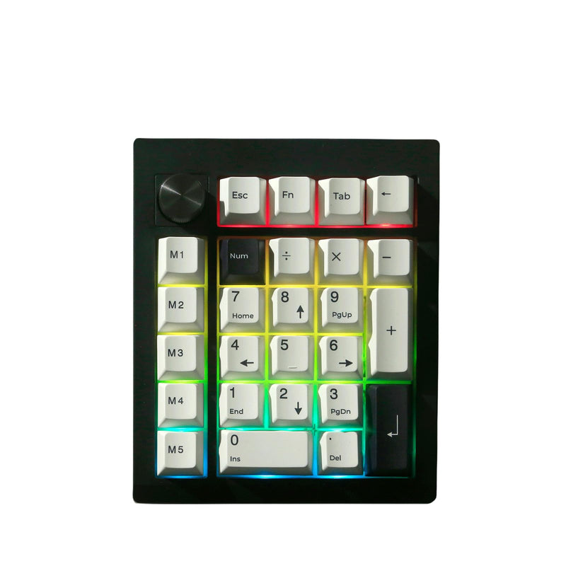 GMK26 Mechanical Numpad,VIA Macro Keypad BT5.0/2.4ghz/Type C Wireless Number Pad RGB HotSwap Numeric Keypads with Knob,PBT Keycaps Gasket Rechargeable Number Keypad for PC Laptop Desktop (Black)