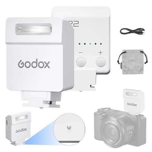 Godox iM22 Camera Flash Mini Flash 470mAh 440 Full-Power Flash White