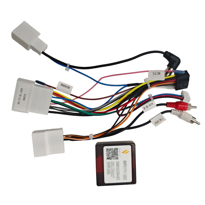 16-Pin Radio Harness for Toyota 4Runner Sienna Camry with JBL | CANBUS adapter integration supports factory amplified audio and steering wheel controls with a compatible aftermarket radio