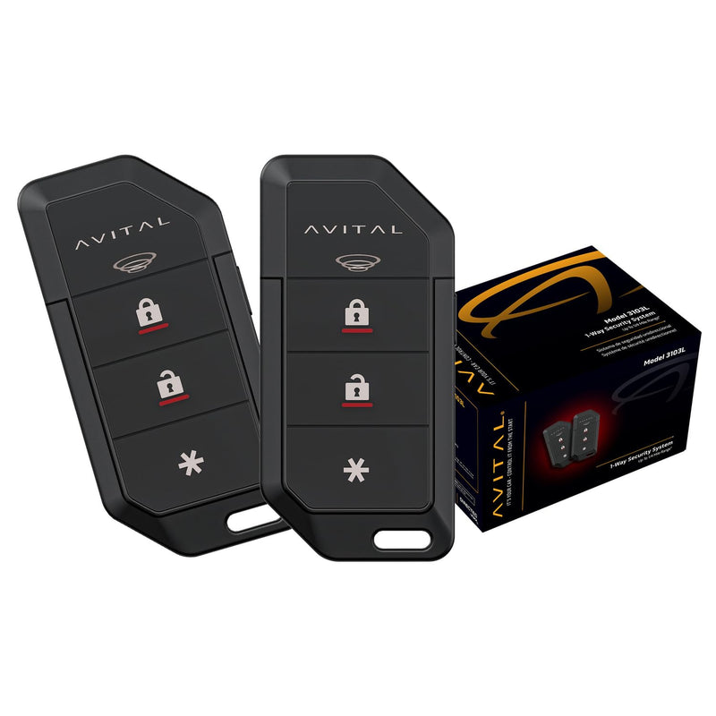 [AUSTRALIA] - Avital 3103L Automotive 1-Way Security System with Two 4-Button Remotes 