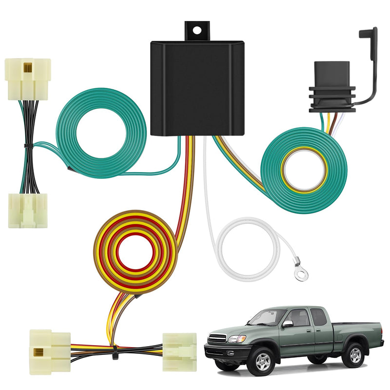 Nilight 4 Pin Trailer Wiring Harness Kit 55379 | Compatible with 1989 1990 1991 1992 1993 1994 1995 Pickup 2000 2001 2002-2004 Tacoma Vehicle Standard 4 Way Hitch Harness Toyota Tacoma 1995-2004/Toyota Pickup 1989-1995