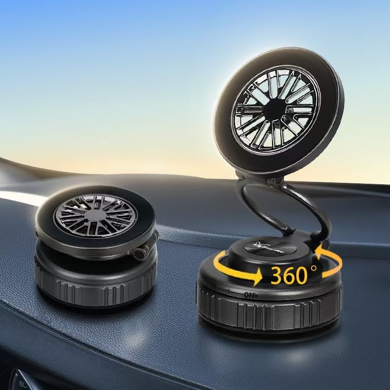 【Upgraded】 Vacuum Magnetic Suction Car Phone Holder, 360° Rotatable Suction Cup Phone Mount, for Smooth Surfaces; Compatible with iPhone/Android; Includes Magnetic Ring