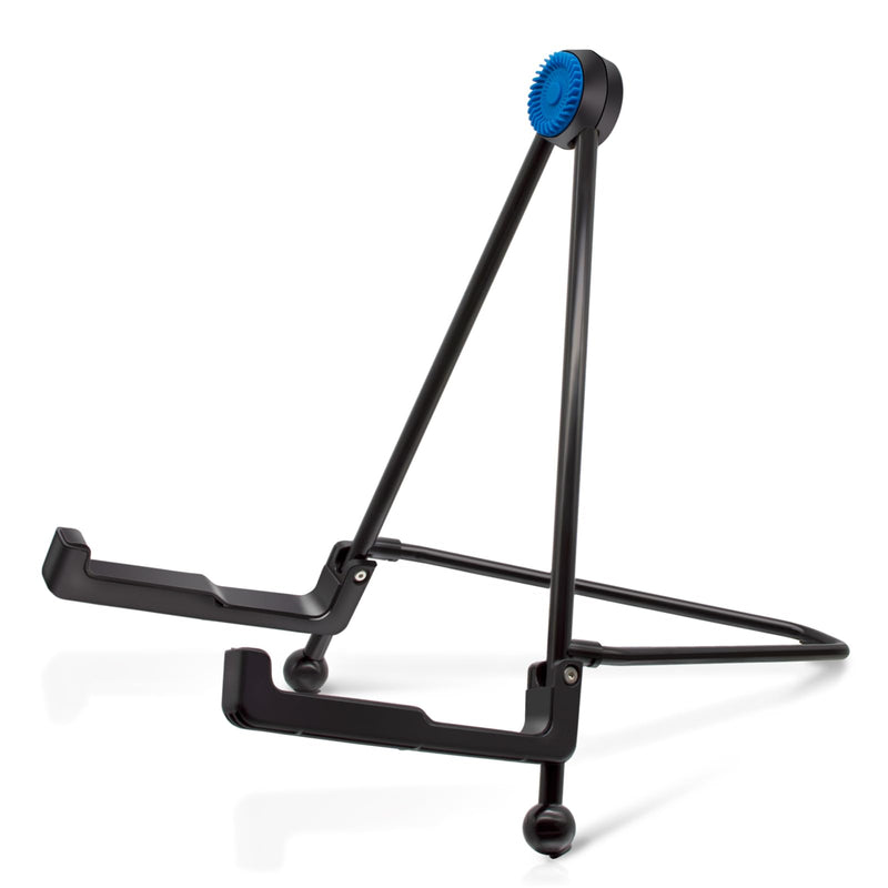 Guitar Stand - Foldable Guitar A-Frame Stand, Portable Solid Steel Guitar Floor Stand for Acoustic/Classical Guitar, Electric Guitar Bass, Banjo, Ukulele, with Non-Slip Rubber and Silicone Pad (Black) Guitar Stand