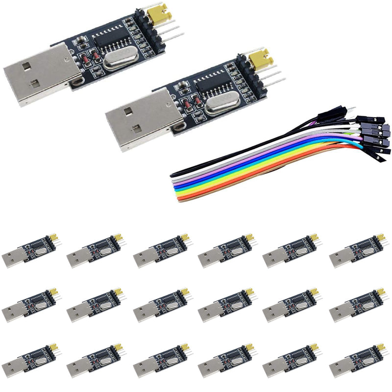20-Pack CH340 USB to TTL Module, STC Download Adapter | Supports USB to RS232 conversion, stable signal conversion, for STC microcontroller programming