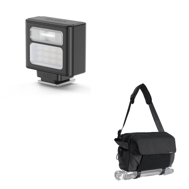 ULANZI SL02 Mini Flash Speedlite with Video Light+ULANZI BP11 8L Camera Sling Bag