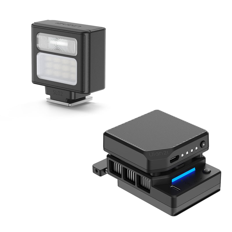 ULANZI SL02 Mini Flash Speedlite with Video Light+ULANZI CU01 Camera Cooler Kit