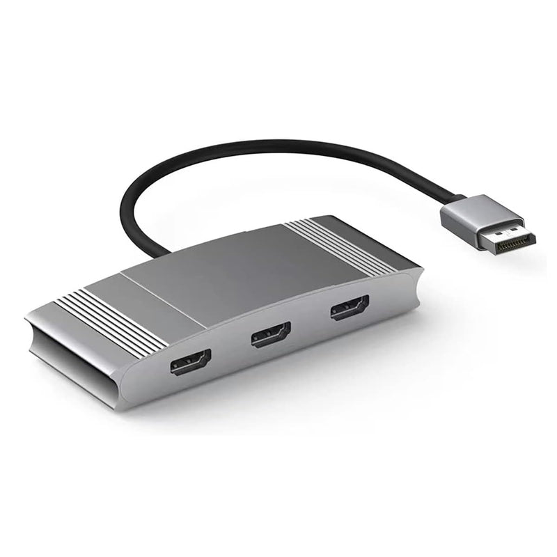 DisplayPort to 3 HDMI Splitter, DP 1.4 to HDMI Multi Monitor 3 Port Support Dual 4K@60Hz Compatible Windows and Mac OS