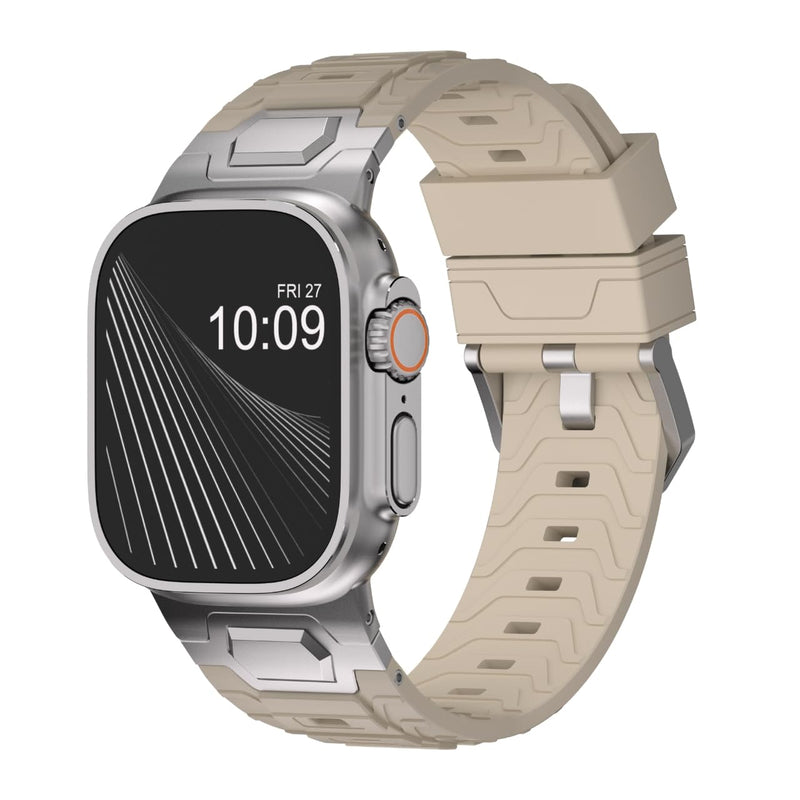 Titan FKM Premium Sport Band for Apple Watch Ultra 3, Ultra 2 & Ultra 49mm Natural / Starlight