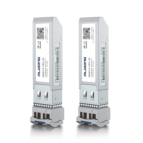 SFP+ to LC 10Gbase-LR Transceiver for Cisco SFP-10G-LR, Pack of 2 | 10G 1310nm SingleMode Module, Ideal for data center & server links, up to 10km, for Ubiquiti, Mikrotik, TP-Link etc 10G-LR