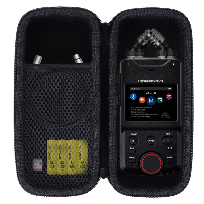 [AUSTRALIA] - Storage Case Compatible with TASCAM Portacapture X6 32-bit Float Portable Audio Recorder Field Recorder Black Case for Tascam X6 