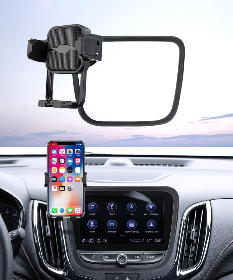 Car Phone Holder for Chevrolet Equinox/Malibu 2018-2024, 7/8" Screen Mount | Malibu 2016-2025, Universal Mechanical clip Cell phone Mount Accessories Fit iPhone Android,Automobile GPS Dashboard Cradle 7/8-inch for 2018-2024 Equinox