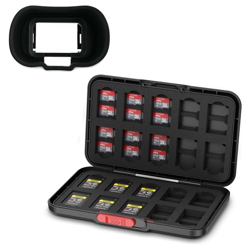 Sony Eyecup + CFA Card Case：Soft Silicon Camera Eyecup with Pop Up Style CFexpress Type A Card Case