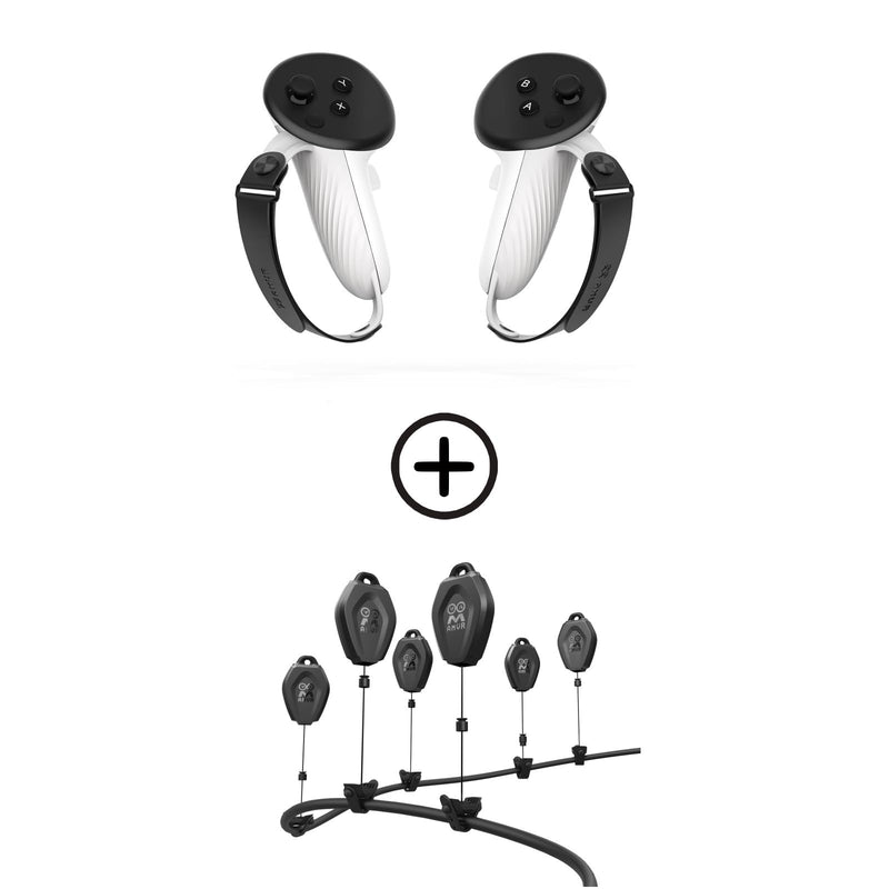 AMVR Controller Grips Cover & VR Cable Management System Compatible with Meta/Oculus Quest 3/3S