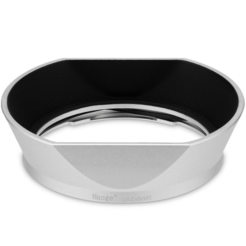 Haoge Square Metal Lens Hood for Voigtlander NOKTON 35mm f1.4, 40mm f1.4, 50mm f1.5 Aspherical II 28mm F1.5 VM Lens,Carl Zeiss Biogon T* 35mm f2 35mm f2.8 ZM, Planar T* 2/50 50mm f2 ZM Silver