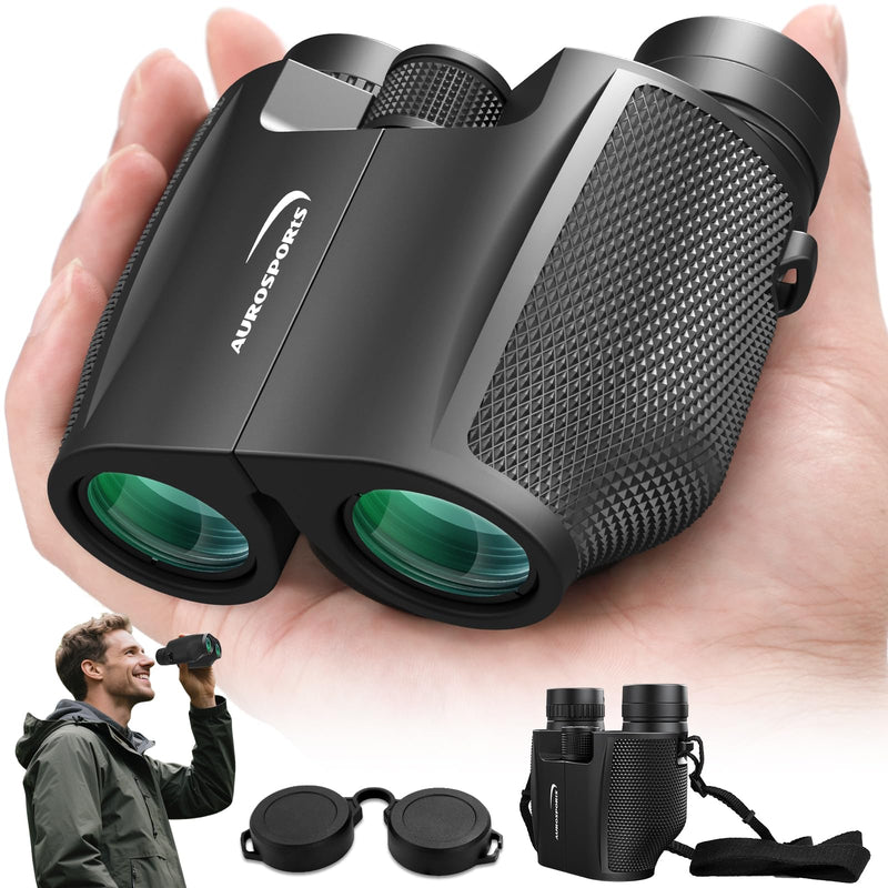 [AUSTRALIA] - Aurosports 12x32 Compact Binoculars for Adults - Small Binoculars with FMC Lens & BAK4 Prism - Wide 273ft/1000yds Field of View - Easy Focus Binos for Bird Watching Traveling Gifts for Men Women 