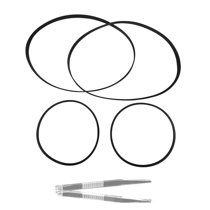 [AUSTRALIA] - Cassette Deck Belt Kit (4-Pack) - Premium Replacement Belts for Sony TC-WE435/TC-WE475/TC-WE635/TC-WE775/TC-WR681 Dual Deck Players + Tweezers 