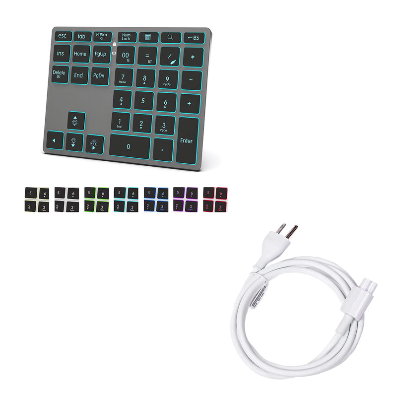 Tri-Mode Aluminum Numpad & Replacement 143W Power Cord for iMac