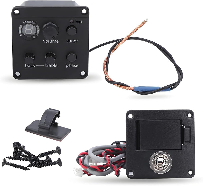 Acoustic Guitar Preamp System with Easy Installation, Small Footprint Acoustic Guitar Pickup, Acoustic Equalizer for Glued to Sound Hole