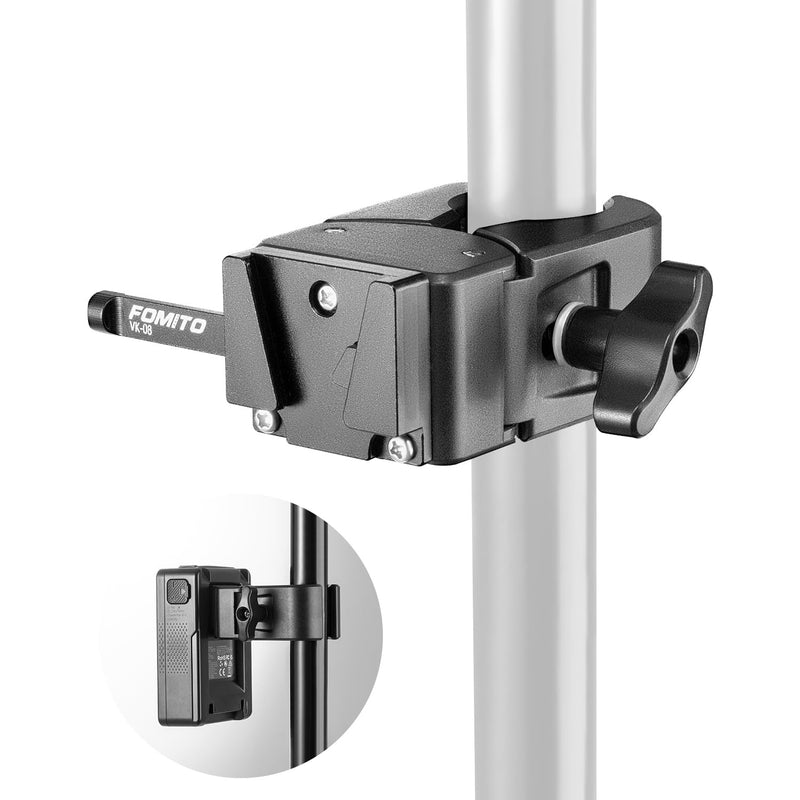 [AUSTRALIA] - Fomito V-Mount Battery Clamp, Quick Release Plate for Sony BP Battery, Professional Camera Mount Black 