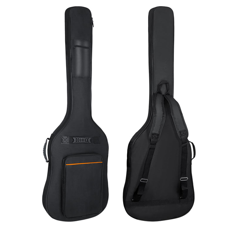MUZNOTE Bass Guitar Case, Bass Guitar Gig Bag Backpack Padded Bass Guitar Bag Soft 0.35 inch Padding Lightweight Waterproof (Black)