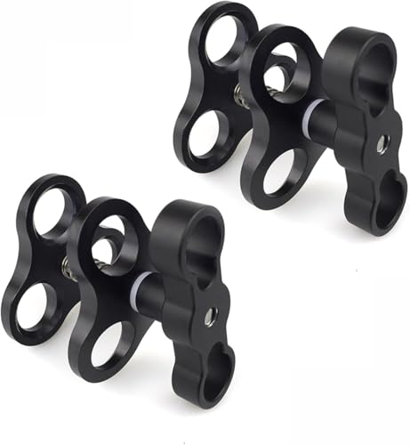Sea frogs Triple Ball Clamp Diving Camera Mount, Aluminum Underwater Photography Bracket, Black
