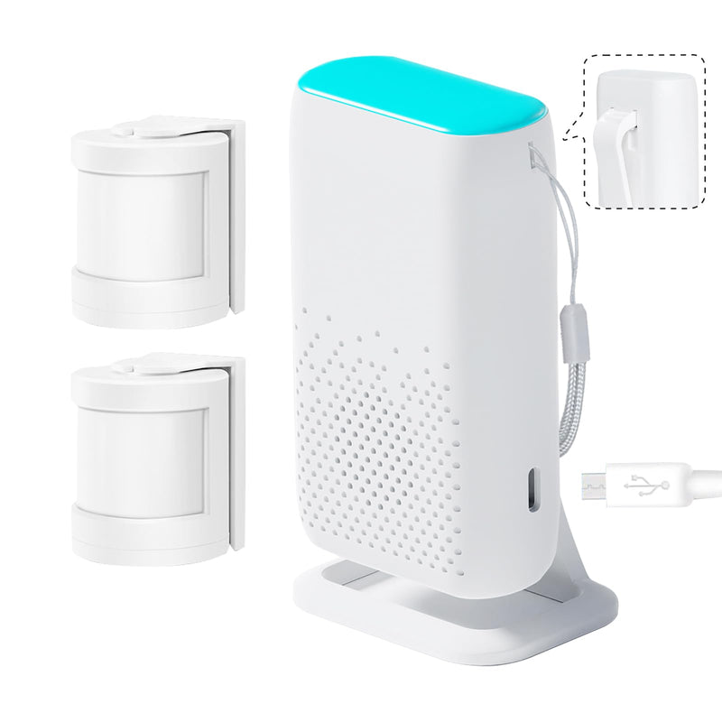 [AUSTRALIA] - Bed Sensor Alarm and Fall Prevention for Elderly, Motion Sensor Alert System with 58 Melody/LED/Vibration Mode, for Patients Seniors Elderly Monitoring at Home 2 Motion Sensors + 1 Receiver 