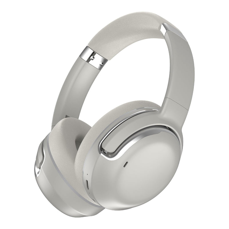 TOPTECH RCA WAVE-76 Noise Cancelling Headphones, Wireless Bluetooth 5.4 Over Ear Headphones with 40mm Drivers, 25-Hour Playtime, USB-C Charging, Adjustable Headband SILVER