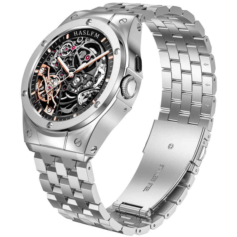 Stainless Steel Case with Band Compatible for Google Pixel Watch 3 45mm /Pixel 3/2/1 41mm, Rugged Metal Wristband Strap with Protector Bumper Cover for Men Silver Google Pixel Watch 1/2/3(41mm)