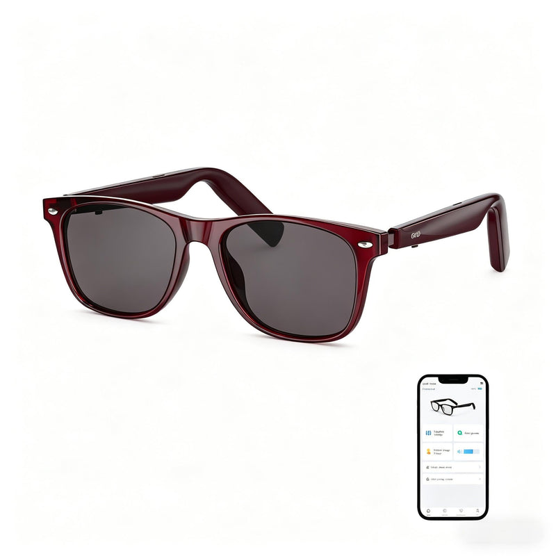 GetD AI Glasses, Smart Glasses Powered by ChatGPT, Real-Time AI Translation | Polarized lens, AI translation in 145 languages, Hands‑free calls, Immersive audio, Holds AI conversations, 11H Playtime