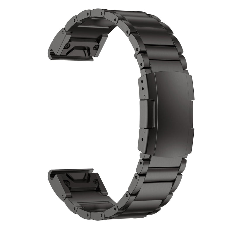 Titanium Band for Garmin Fenix 8 (51mm)/Fenix 7X/6X/5X/Fenix 3 HR, Descent Mk2i Mk2, Tactix 7, Enduro 2 3, Epix Pro Gen 2 (51mm) - 26mm Quick Fit Watch Band Metal Strap for Garmin Watch Black