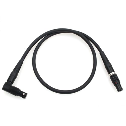 Digital Motor Cable Right Angle 7 Pin to Straight 7 pin for Preston MDR Heden M26VE, Black Connector, 45cm Black Angled-Straight, Motor Cable