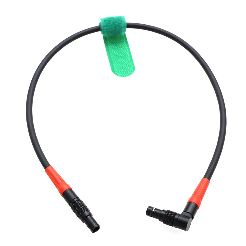 Light Ranger to MDR4 MDR3 Serial Data Power Cable for Preston, 4 Pin Right Angle Rotate to Straight, Black Connector, 60cm Light Ranger Cable