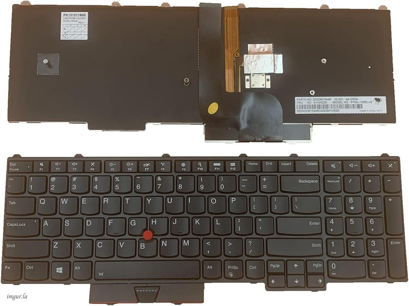 Laptop Replacement US Layout with Backlit Keyboard for Lenovo ThinkPad P50 P51 P70 P71 P70s 00PA288 01HW200