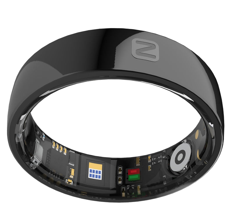Smart Rings for Men Women Health Ring Heart Rate Monitor Sleep Rings NFC Control Family Care Exercise Activity Tracker Pedometer Step Counter Smart Rings for Android & iOS Phones Ceramic Ring black 9