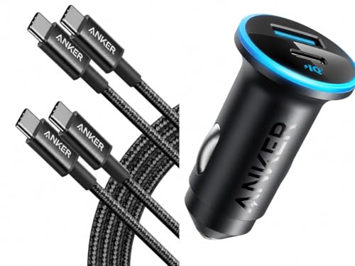 Anker USB C to USB C Cable & Anker 323 USB-C Car Charger Adapter