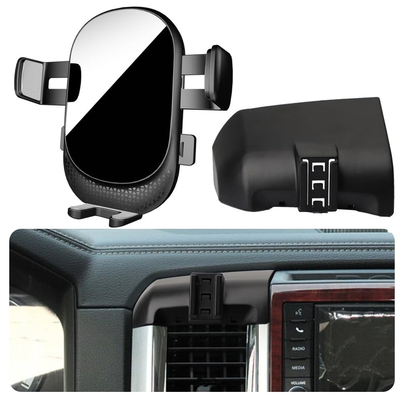 Car Phone Holder for Dodge Ram 1500 2500 3500 Auto Accessories [Only for 2009-2012 Ram 1500 2500/3500] [Auto Lock Hands Free Cell Phone Mount for All Smartphones] 2009-2012 Ram 1500 2500 3500