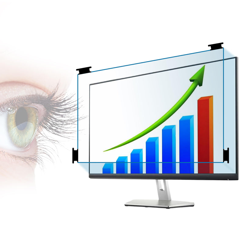 24" (2Pack) eye protection anti-fatigue screen, anti-blue light filter, anti-glare curtain protective film