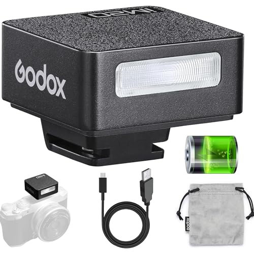 Godox Flash iM20 Mini Camera Flash - GN10/470 mAh/Type-c Charge/440 Full-Power Flashes/3s Recycle Times/5 Power Levels/Manual, Camera Flash for Sony zve10/Sony zv1/Sony a7iii/Fujifilm f1 etc. S