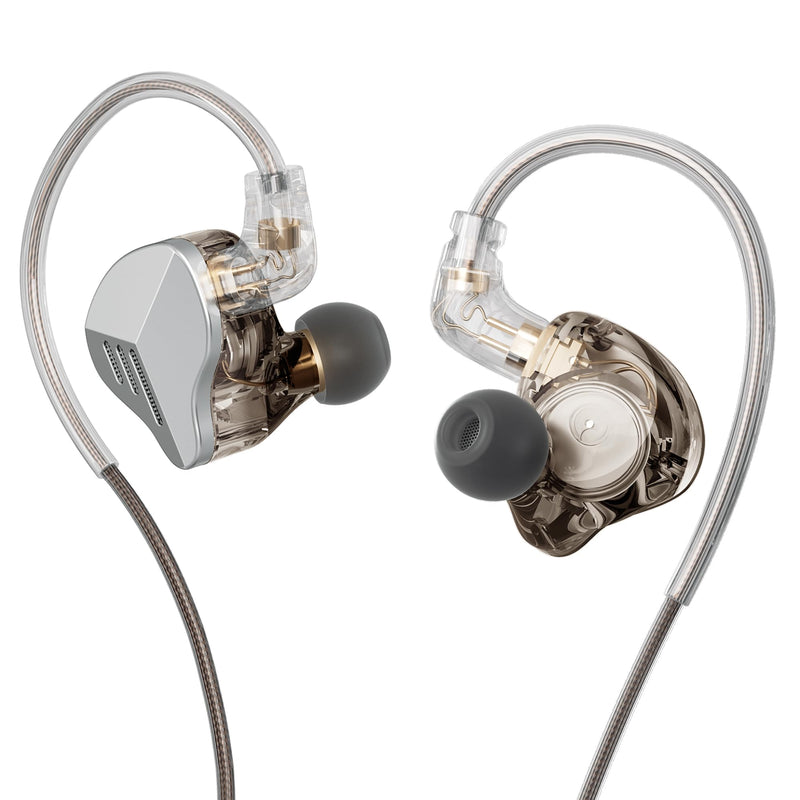 A20PRO IEM Earbuds, 1DD+1BA Hybrid in Ear Monitor Headphones, HiFi Wired Earphones with Deep Bass & Clear Vocals, Noise Isolating IEM for Musicians, Gaming & Studio (No Mic) sliver